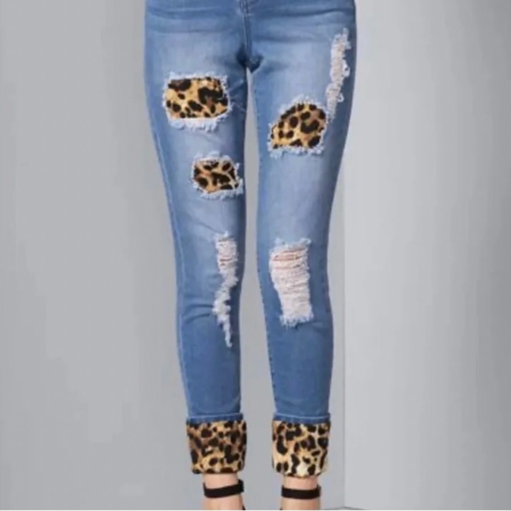 Venus Leopard Jeans Never Worn